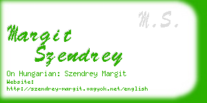 margit szendrey business card